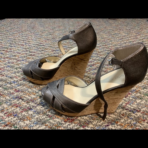 Nine West Wedge Heels - Taupe - Picture 2 of 4